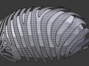 zebra wall light stand 3D Model