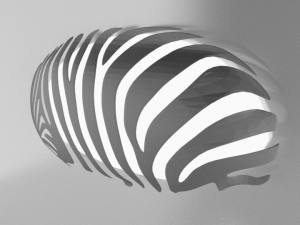 zebra wall light stand 3D 模型