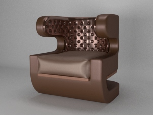 single sofa Modello 3D