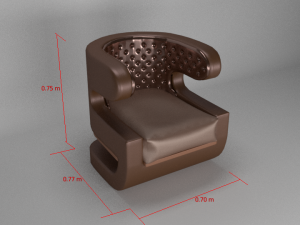 single sofa Modello 3D