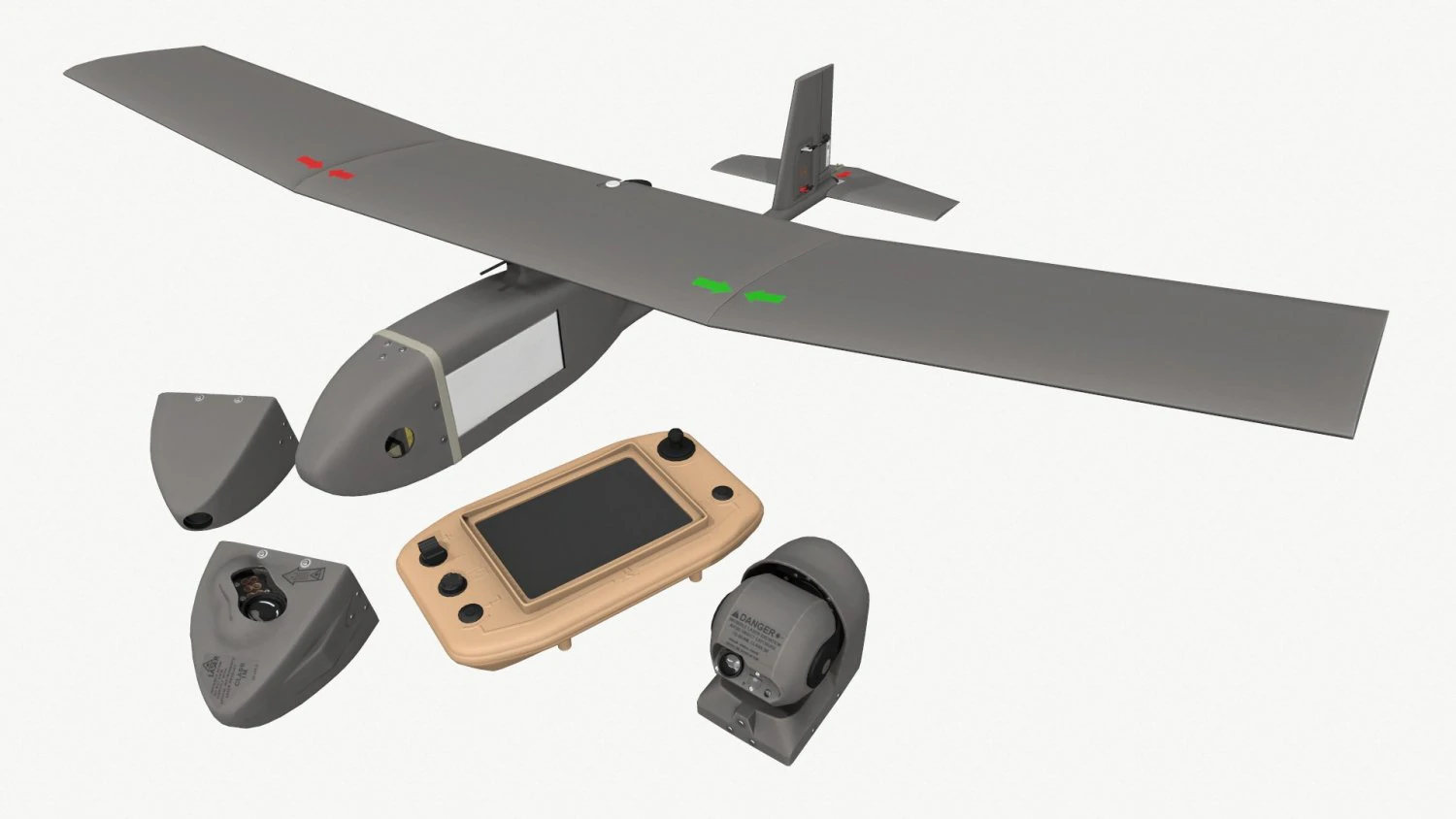 rq-11b raven 3D Model .c4d .max .obj .3ds .fbx .stl .blend 