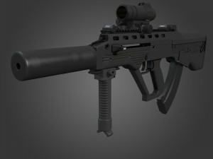 bullpup maliuk kid 3D-Modell