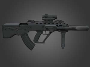 bullpup maliuk kid Modelo 3D