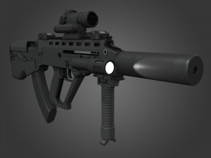 bullpup maliuk kid Modelo 3D