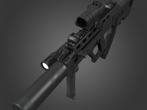 bullpup maliuk kid Modelo 3D