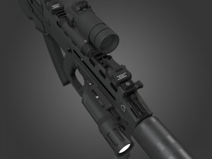 bullpup maliuk kid Modelo 3D