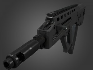 bullpup maliuk kid Modelo 3D