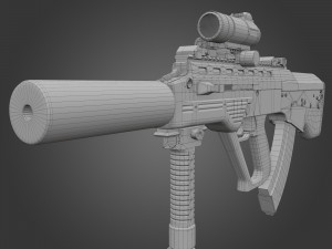 bullpup maliuk kid Modelo 3D