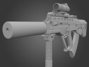 bullpup maliuk kid 3D Model