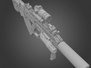bullpup maliuk kid Modelo 3D