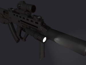 bullpup maliuk kid Modelo 3D