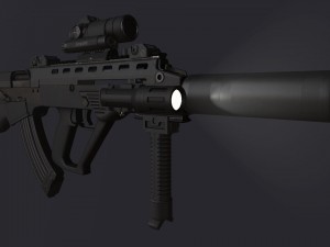 bullpup maliuk kid Modelo 3D