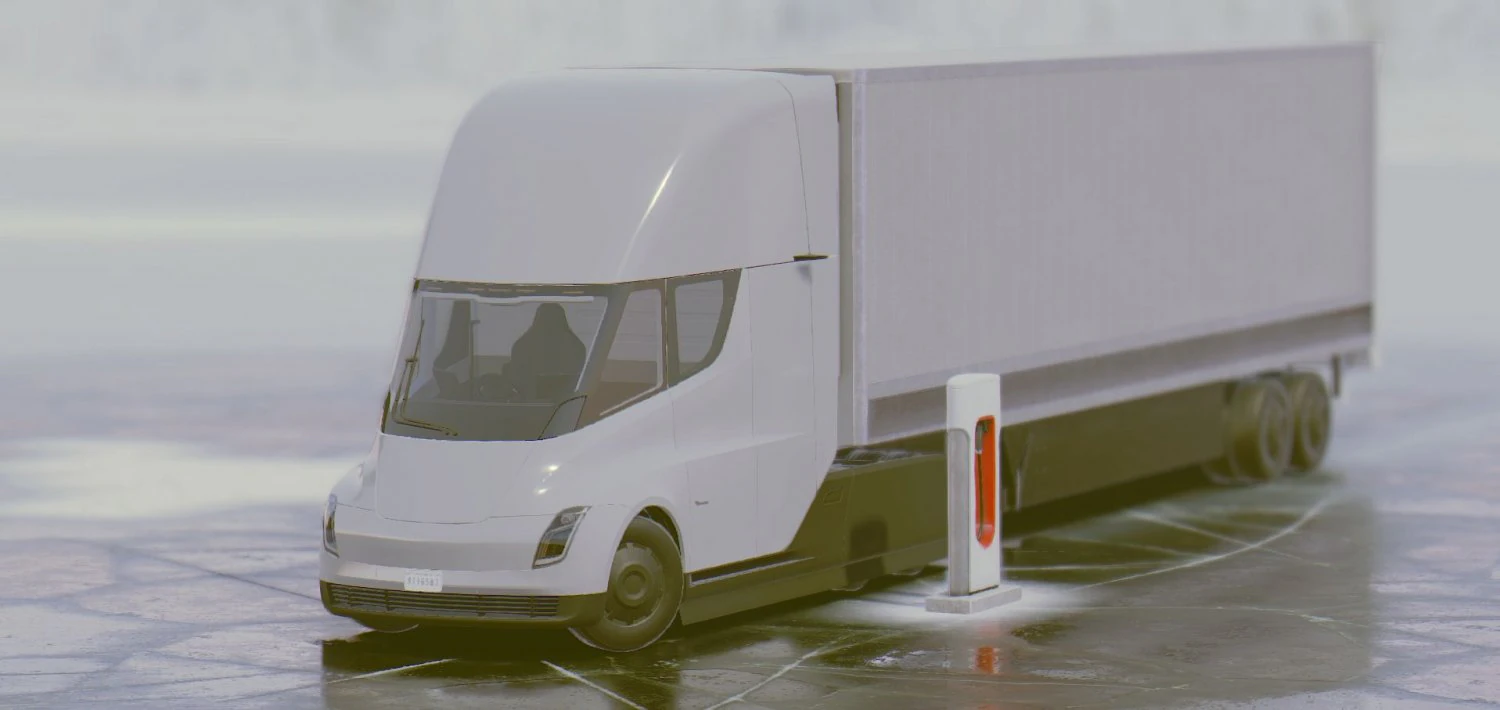 tesla semi 3D Model .c4d .max .obj .3ds .fbx .stl .blend
