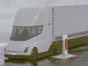 tesla semi 3D मॉडल