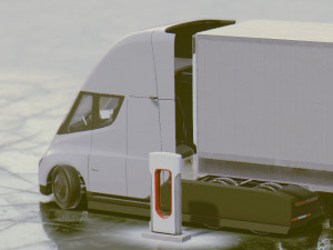 tesla semi 3D Model