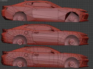 Realistic Mobile Car 02 3D Model