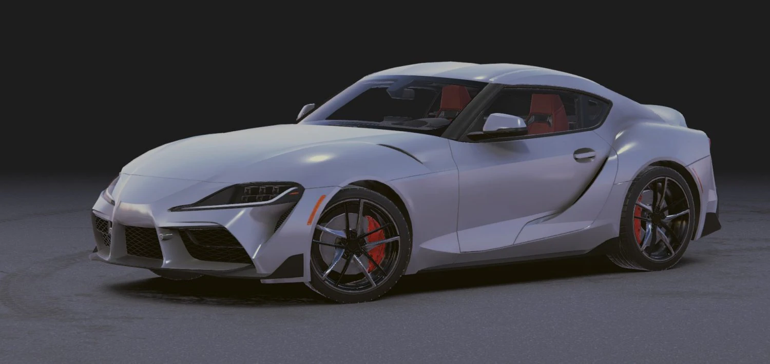 Realistic Mobile Car 13 3D Model .c4d .max .obj .3ds .fbx .stl .blend
