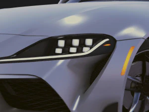 Realistic Mobile Car 13 3D Model