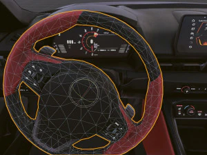 Realistic Mobile Car 13 3D Model