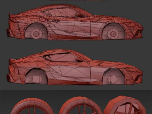 Realistic Mobile Car 13 3D Model