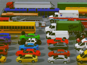 शहरी यातायात एकता 3D मॉडल