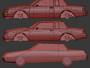 Realistic Mobile Car 22 3D Model