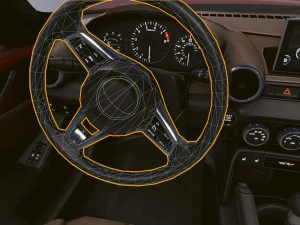 Realistic Mobile Car 03 3D Model