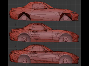 Realistic Mobile Car 03 3D Model
