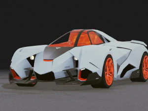 Realistic Mobile Car 04 3D Model