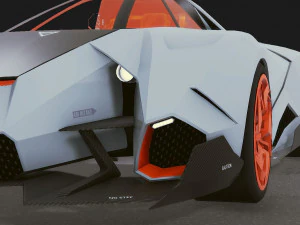 Realistic Mobile Car 04 3D Model