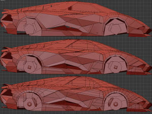Realistic Mobile Car 04 3D Model
