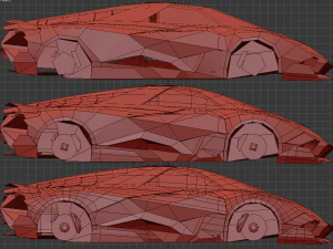 Realistic Mobile Car 04 3D Model