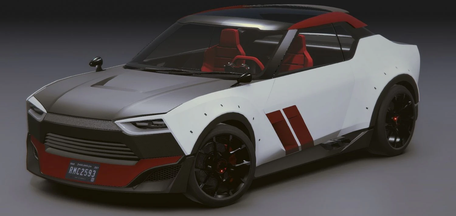 Realistic Mobile Car 06 3D Model .c4d .max .obj .3ds .fbx .stl .blend