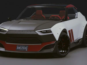 Realistic Mobile Car 06 3D Model