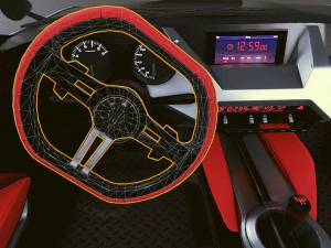 Realistic Mobile Car 06 3D Model