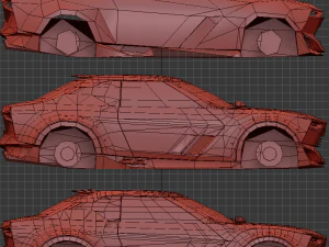 Realistic Mobile Car 06 3D Model
