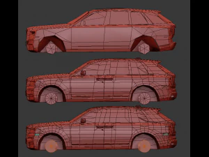 Realistic Mobile Car 07 3D Model
