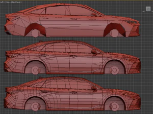 Realistic Mobile Car 08 3D Model