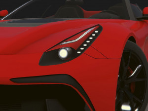 Realistic Mobile Car 09 3D Model