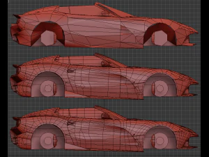 Realistic Mobile Car 09 3D Model