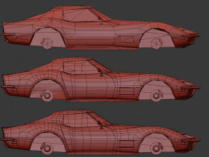 Realistic Mobile Car 11 3D Model
