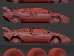 Realistic Mobile Car 12 Model 3D