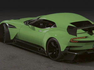Realistic Mobile Car 16 3D Model