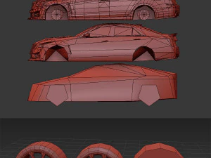 Realistic Mobile Car 18 3D Model