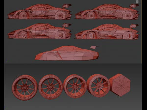 Realistic Mobile Car 40 3D Model