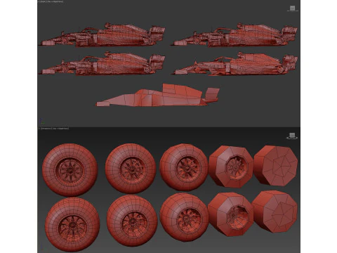 Realistic Mobile Car 38 3D Model