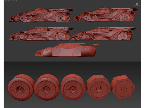 Realistic Mobile Car 39 Model 3D