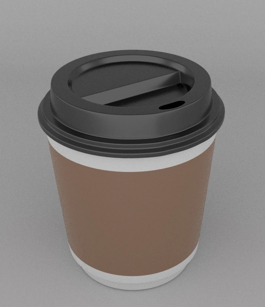 disposable coffee cup 3D Model .c4d .max .obj .3ds .fbx .stl .blend