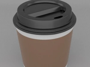 डिस्पोजेबल कॉफी कप 3D मॉडल