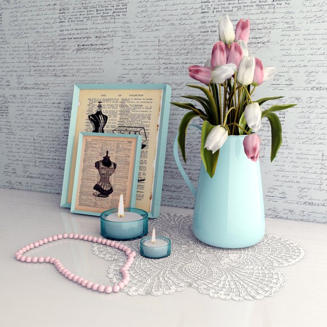 decor tulips in the file attached as 2010 3d max 3D Model .c4d .max .obj .3ds .fbx .stl .blend 